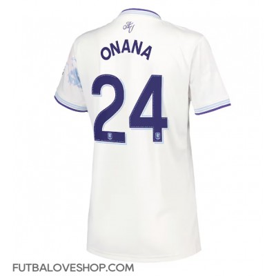 Dres Aston Villa Amadou Onana #24 Tretina pre Ženy 2025-26 Krátky Rukáv Dres Aston Villa Amadou Onana #24 Tretina pre Ženy 2025-26 Krátky Rukáv